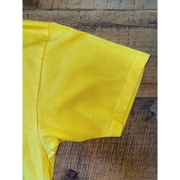 Mens FILA Vintage 90s Yellow Blue White Short Sleeve Striped Collared Shirt M - Picture 3 of 9